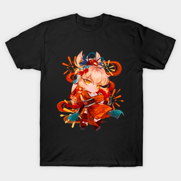 Yoimiya Genshin Impact T-Shirt by Roy The Art